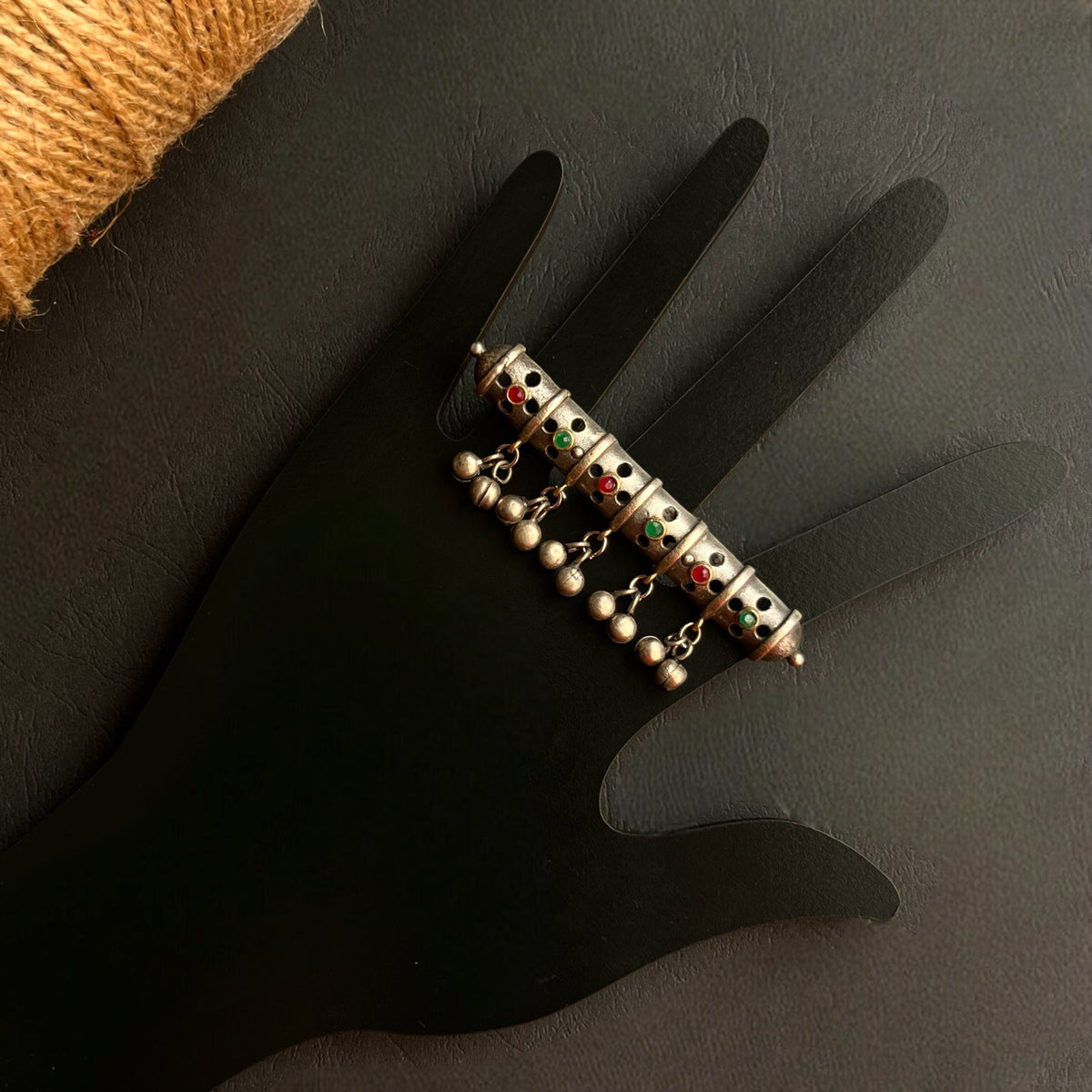 FLUTO SILVER LOOK ALIKE FINGER RING R20