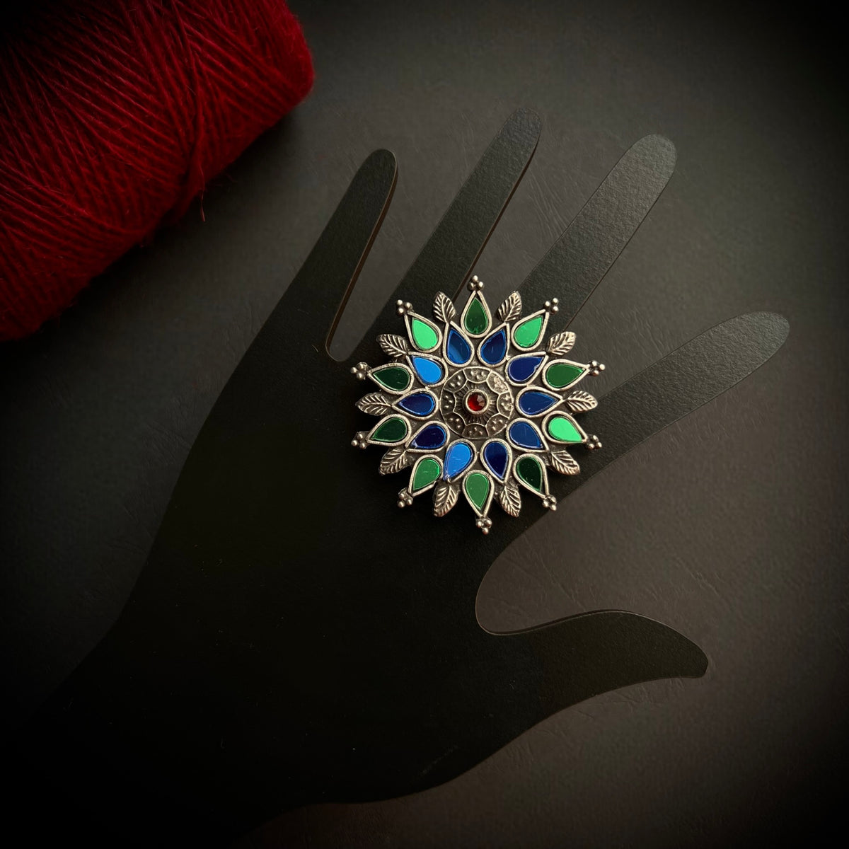 LILLY PRO AFGHANI MEENA FINGER RING R45