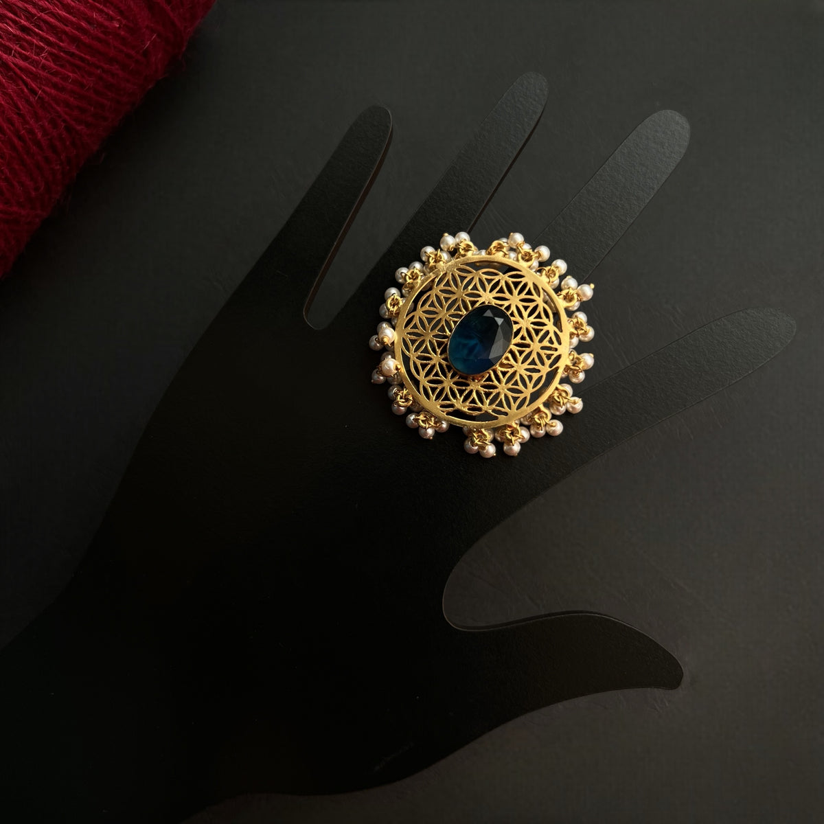 GANGA GOLD TONED PREMIUM HANDMADE RING R32