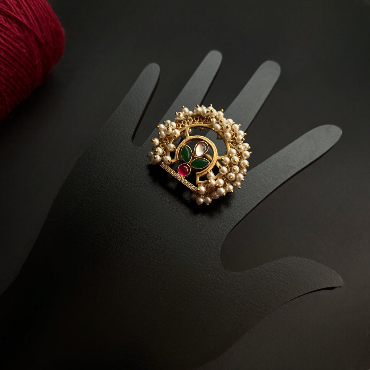 VIKARA GOLD TONED PREMIUM HANDMADE RING R34