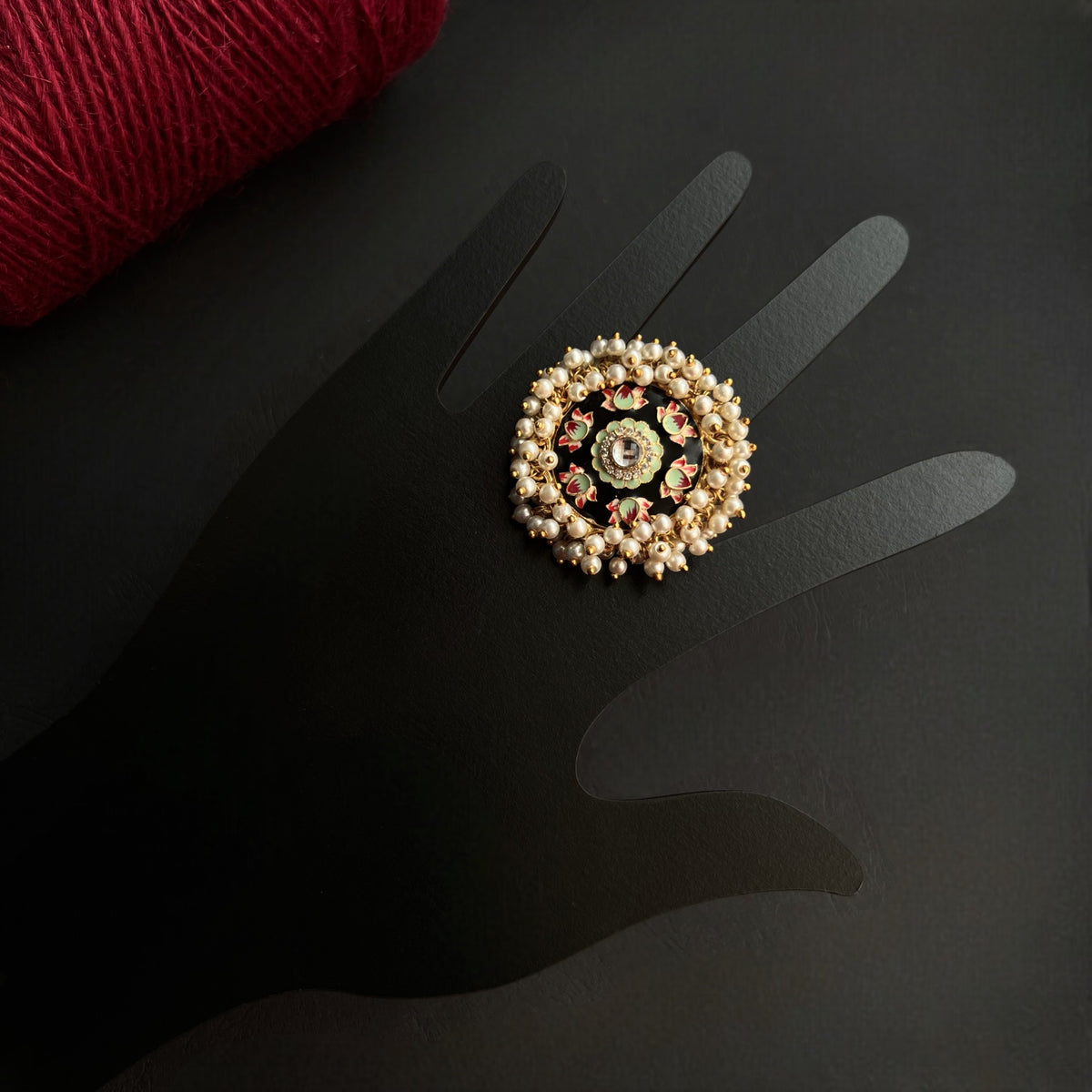 THOORIKA GOLD TONED PREMIUM HANDMADE RING R35