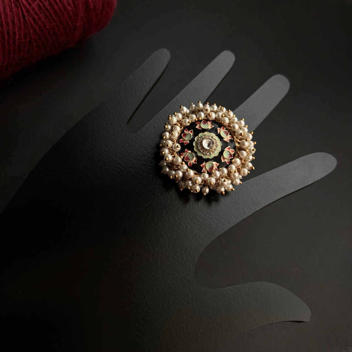 THOORIKA GOLD TONED PREMIUM HANDMADE RING R35