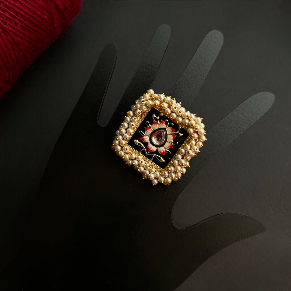 RISHITHA GOLD TONED PREMIUM HANDMADE RING R39