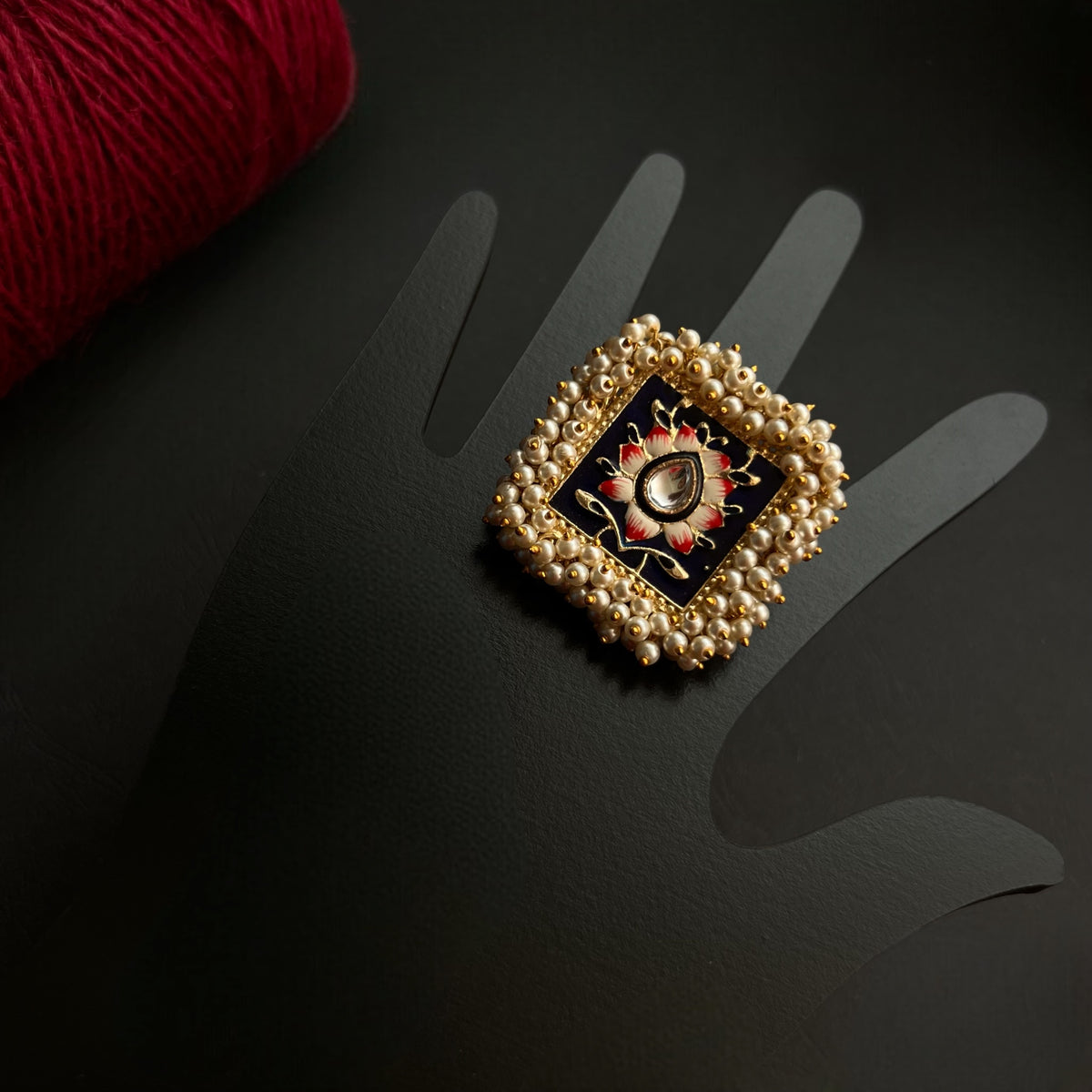 RISHITHA GOLD TONED PREMIUM HANDMADE RING R39