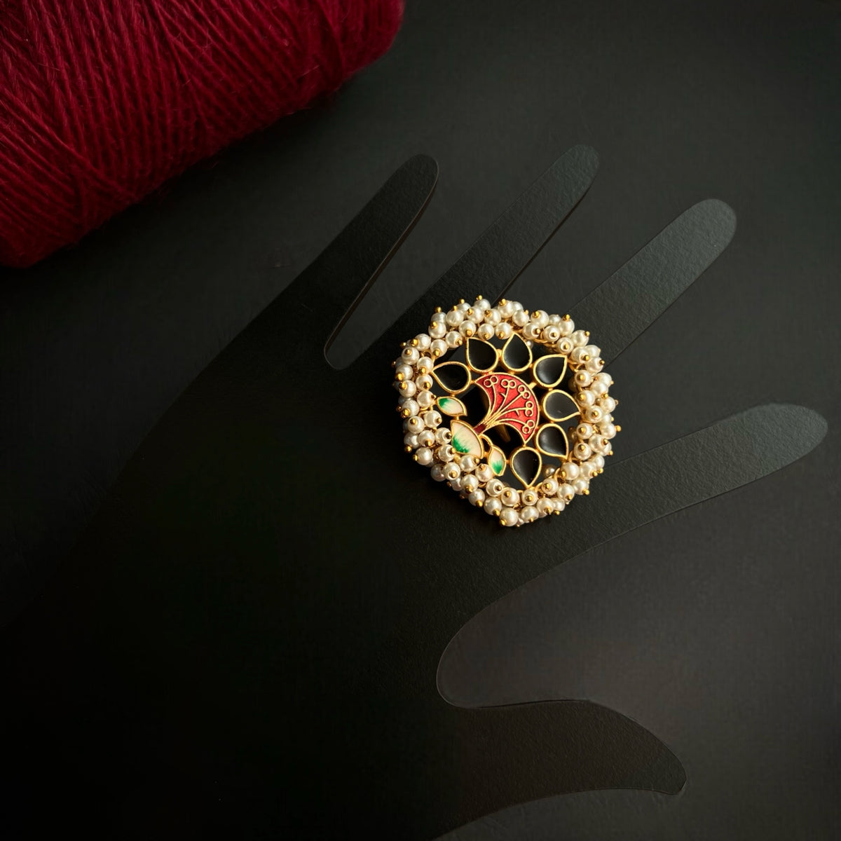 BIPASHA GOLD TONED PREMIUM HANDMADE RING R40
