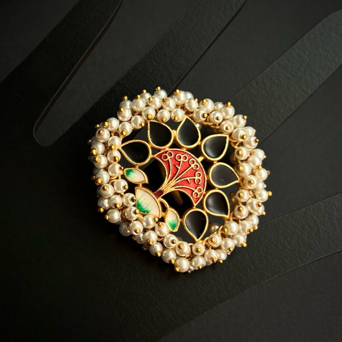 BIPASHA GOLD TONED PREMIUM HANDMADE RING R40