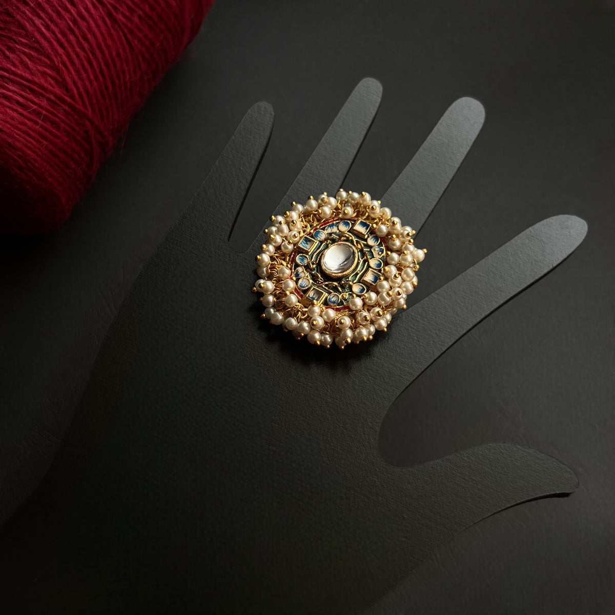 NIROSHA GOLD TONED PREMIUM HANDMADE RING R41