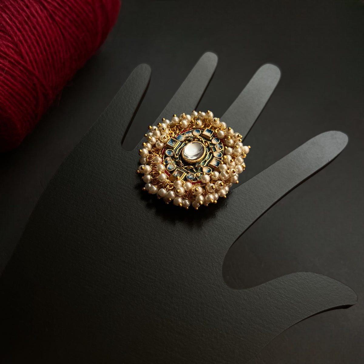 NIROSHA GOLD TONED PREMIUM HANDMADE RING R41