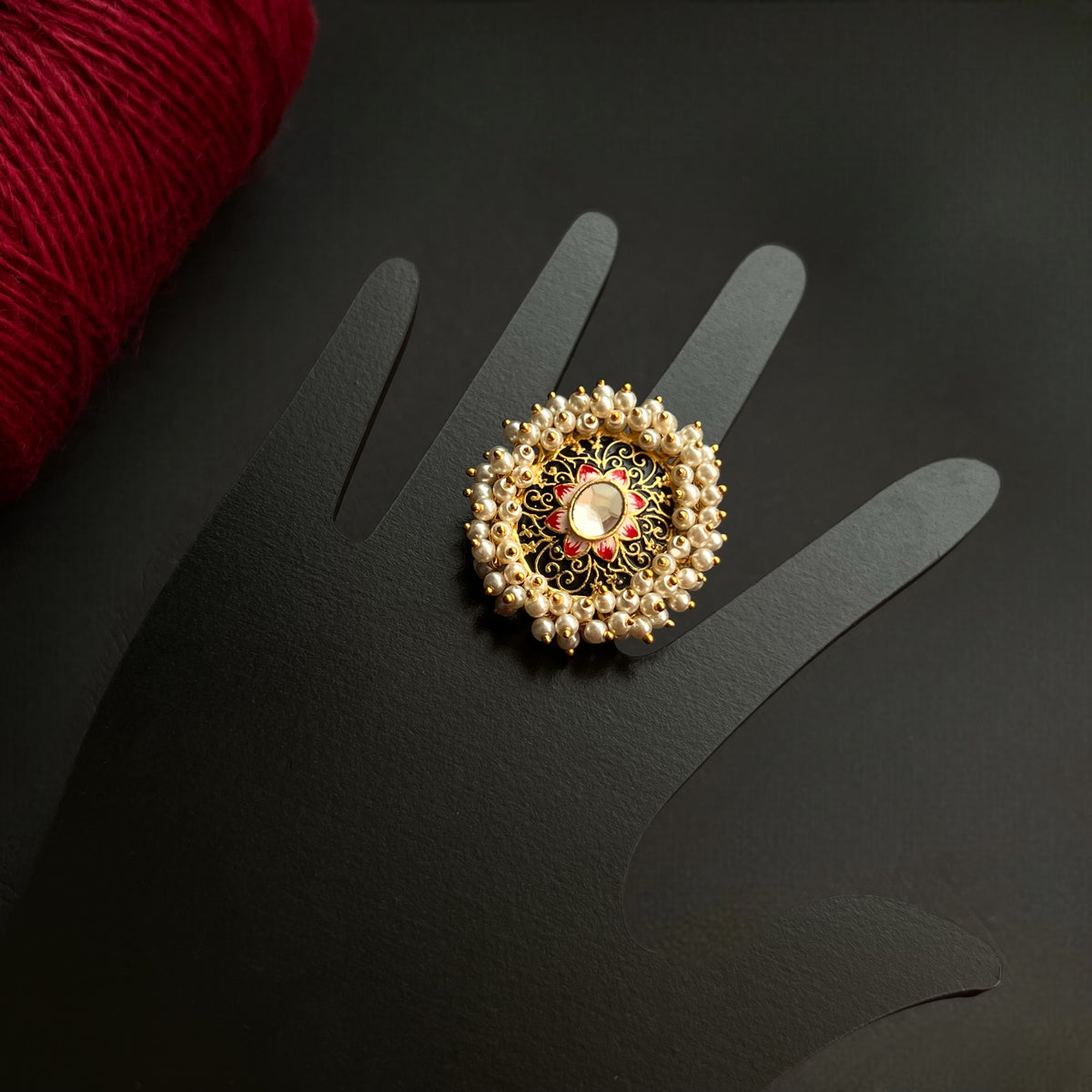 DHINA GOLD TONED PREMIUM HANDMADE RING R42