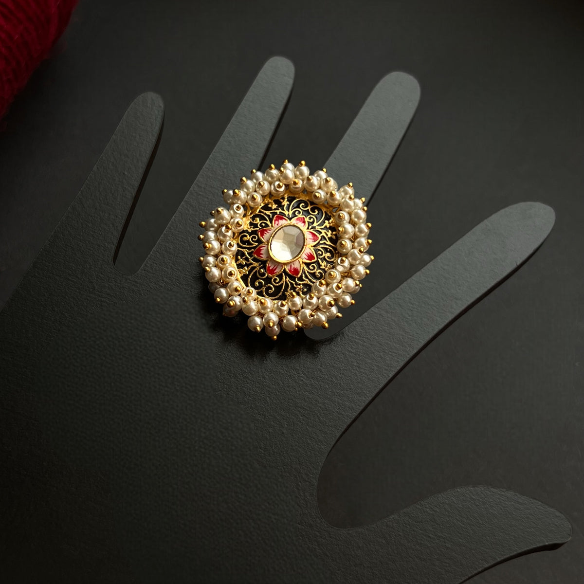 DHINA GOLD TONED PREMIUM HANDMADE RING R42