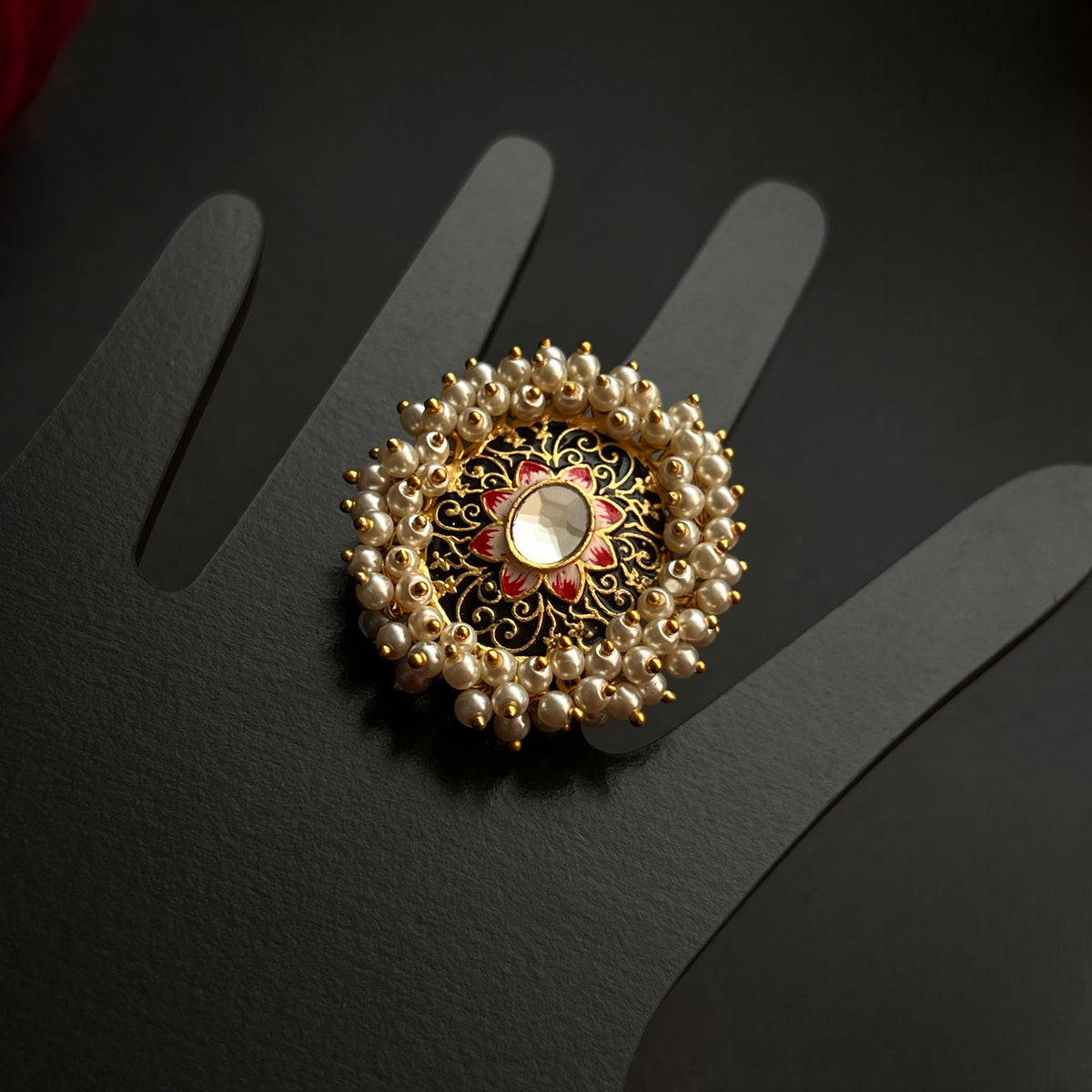DHINA GOLD TONED PREMIUM HANDMADE RING R42