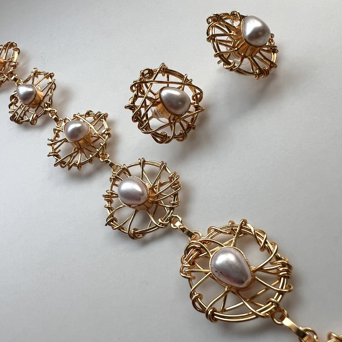 BORAM BIJOUX PREMIUM AND EXCLUSIVE SEMI HANDMADE CHOKER WITH EARRINGS CH422