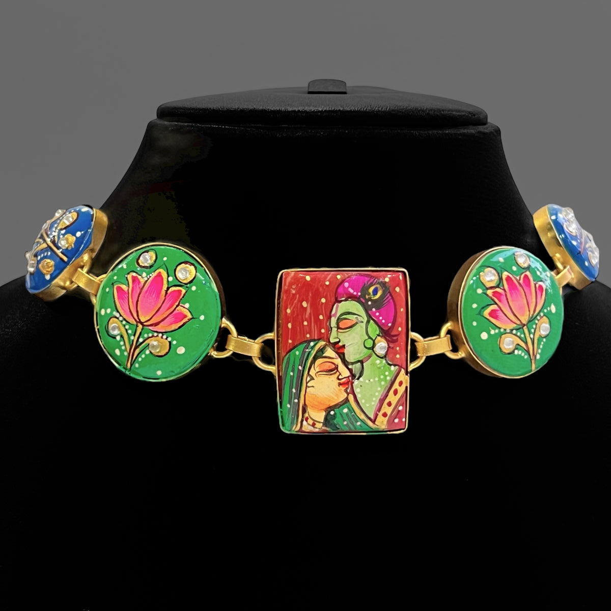 YADASH HANDMADE AND HAND PAINTED CHOKER/NECKPIECE-CH425