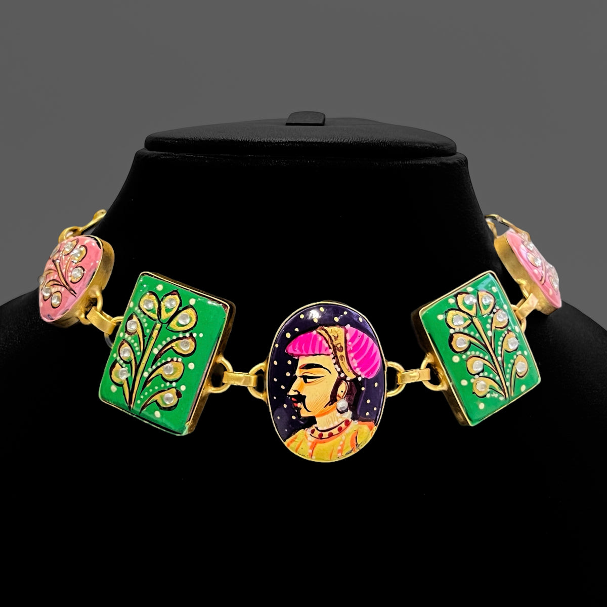 YADASH HANDMADE AND HAND PAINTED CHOKER/NECKPIECE-CH425