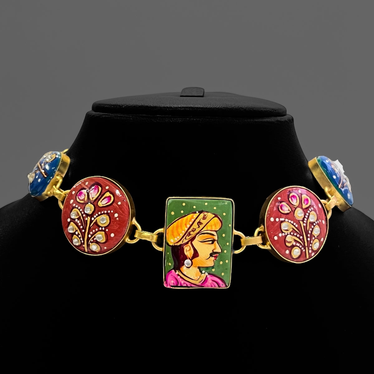 YADASH HANDMADE AND HAND PAINTED CHOKER/NECKPIECE-CH425