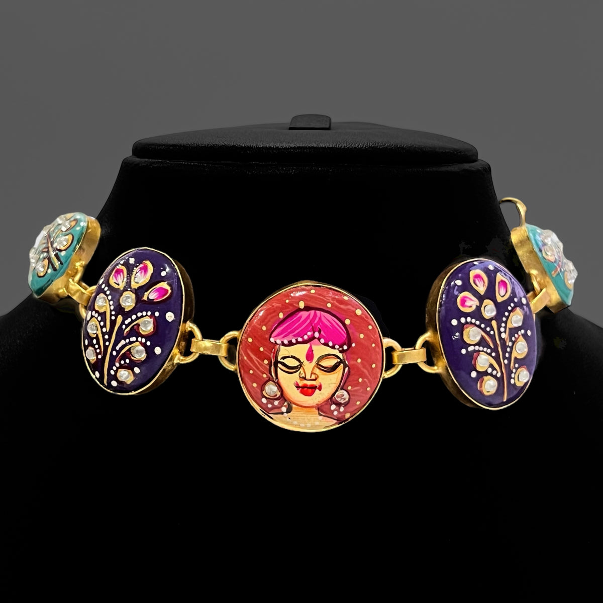 YADASH HANDMADE AND HAND PAINTED CHOKER/NECKPIECE-CH425