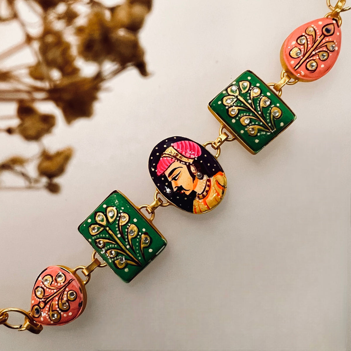 YADASH HANDMADE AND HAND PAINTED CHOKER/NECKPIECE-CH425