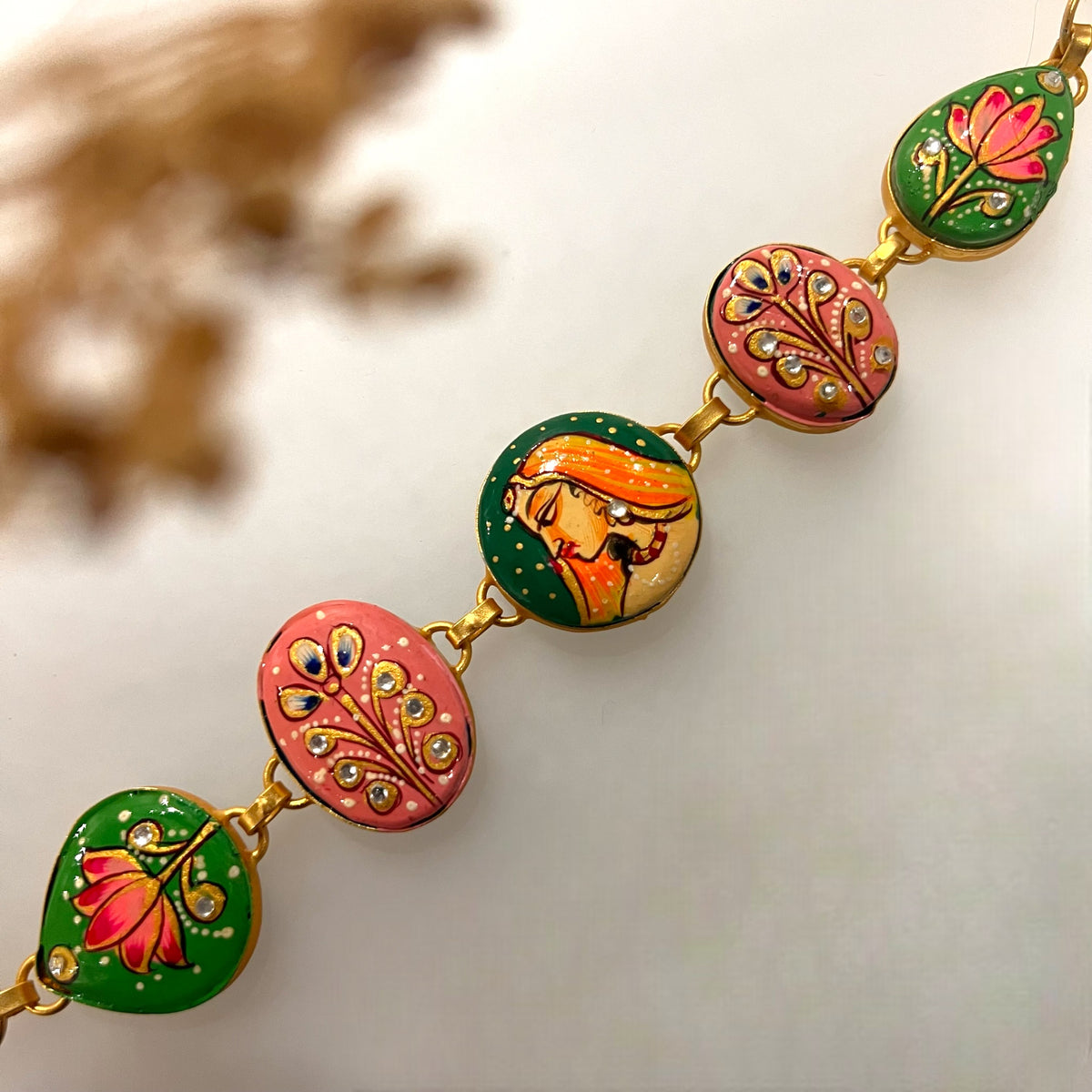 YADASH HANDMADE AND HAND PAINTED CHOKER/NECKPIECE-CH425