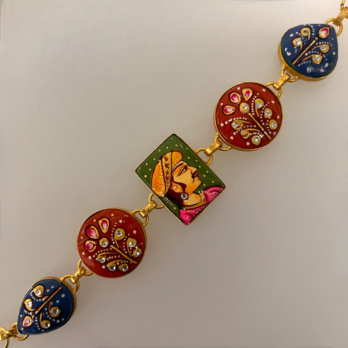 YADASH HANDMADE AND HAND PAINTED CHOKER/NECKPIECE-CH425