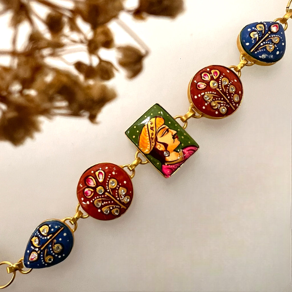 YADASH HANDMADE AND HAND PAINTED CHOKER/NECKPIECE-CH425