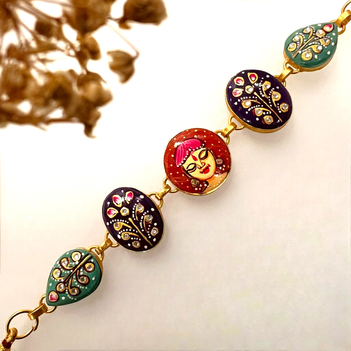 YADASH HANDMADE AND HAND PAINTED CHOKER/NECKPIECE-CH425