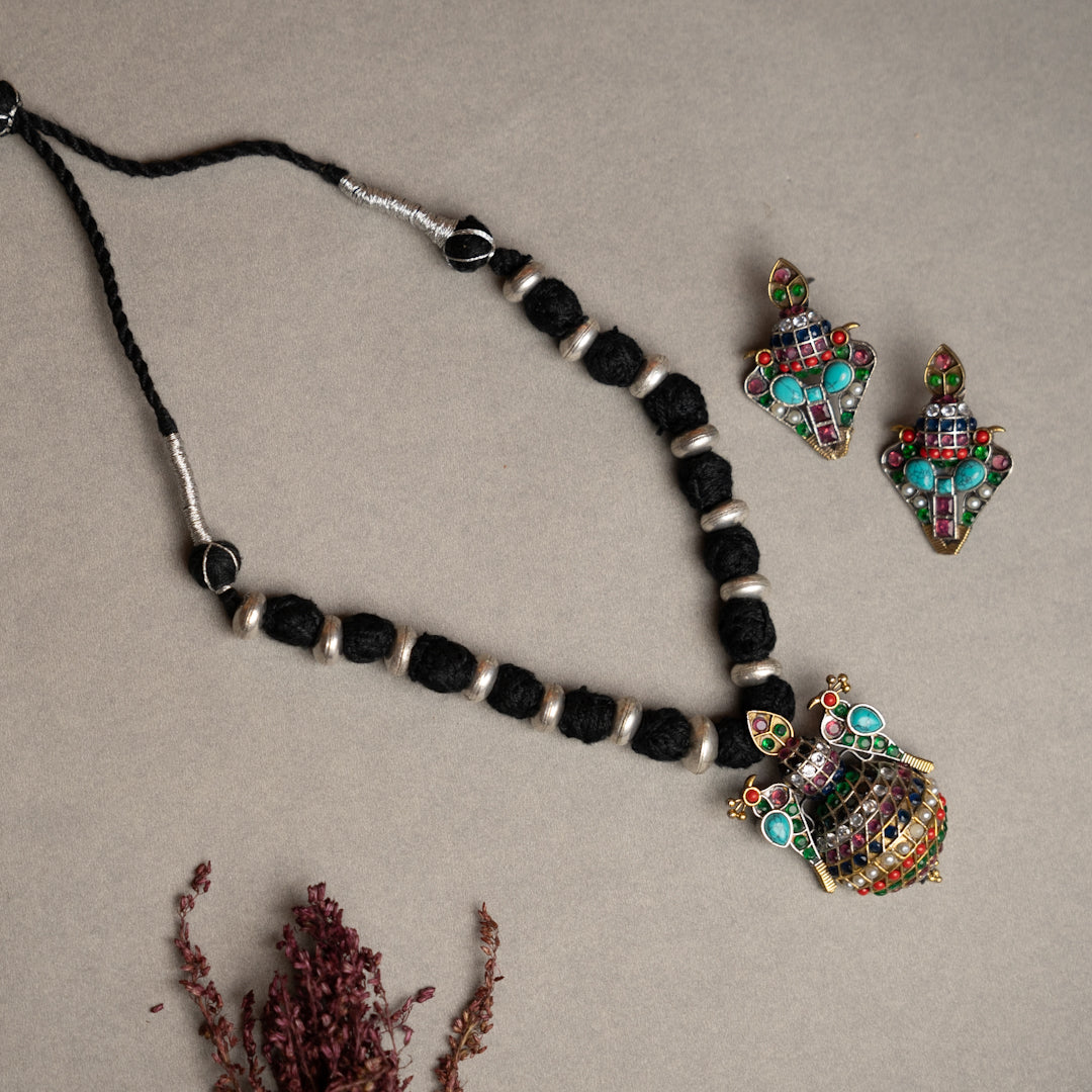 ELA SEMI HANDMADE ANTIQUE NECKPIECE/NECKLACE NL259