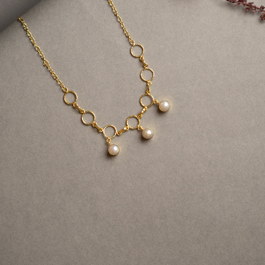 NINA PEARL HANDMADE ANTIQUE NECKPIECE/NECKLACE EARRINGS NL253