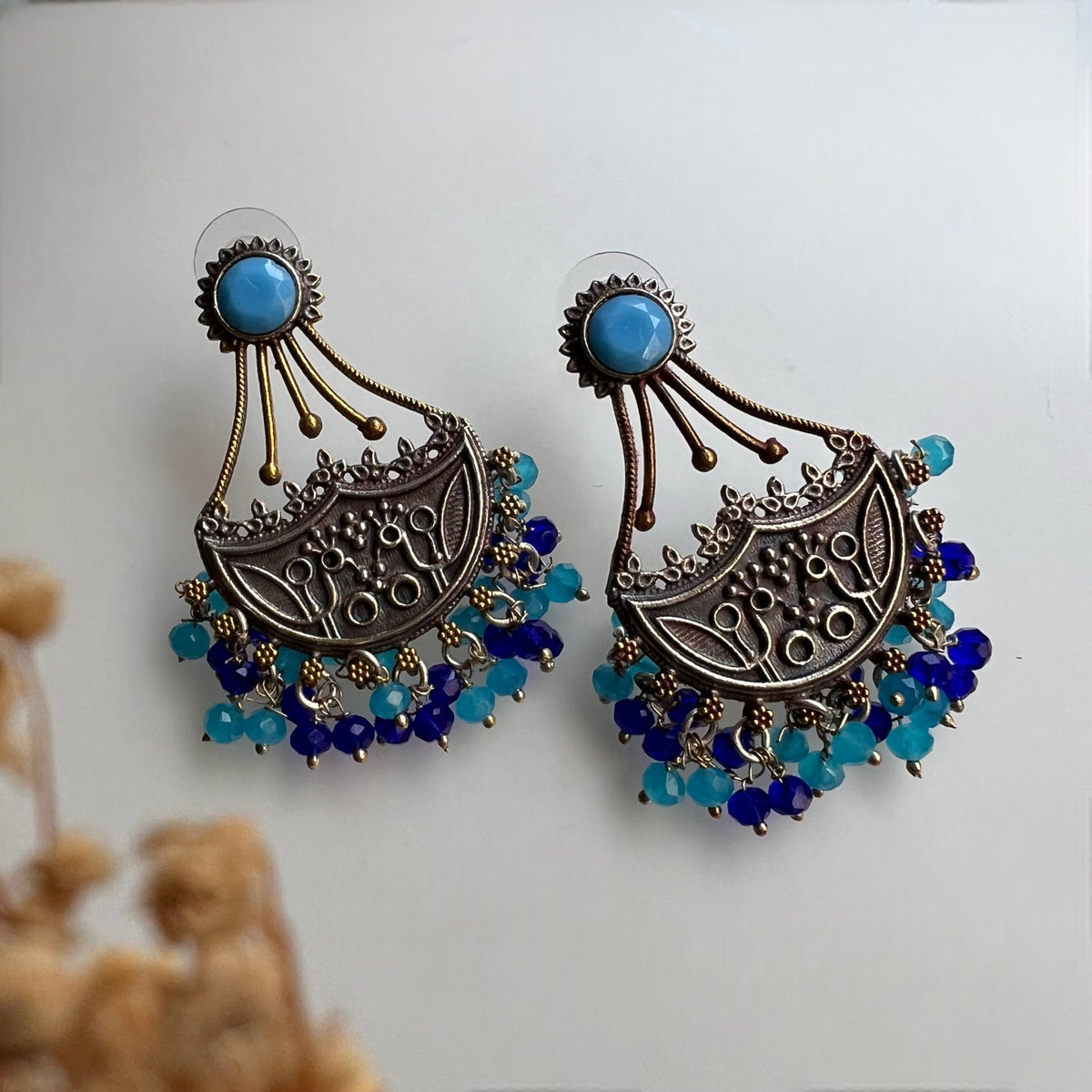 AGANYA SILVER LOOK ALIKE SEMI-HANDMADE EARRINGS ER302