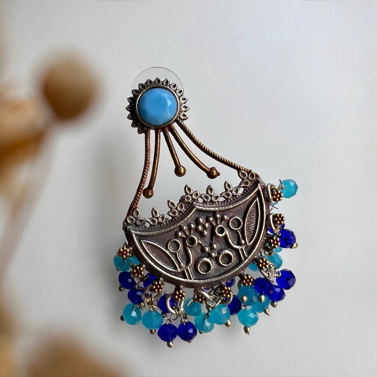 AGANYA SILVER LOOK ALIKE SEMI-HANDMADE EARRINGS ER302