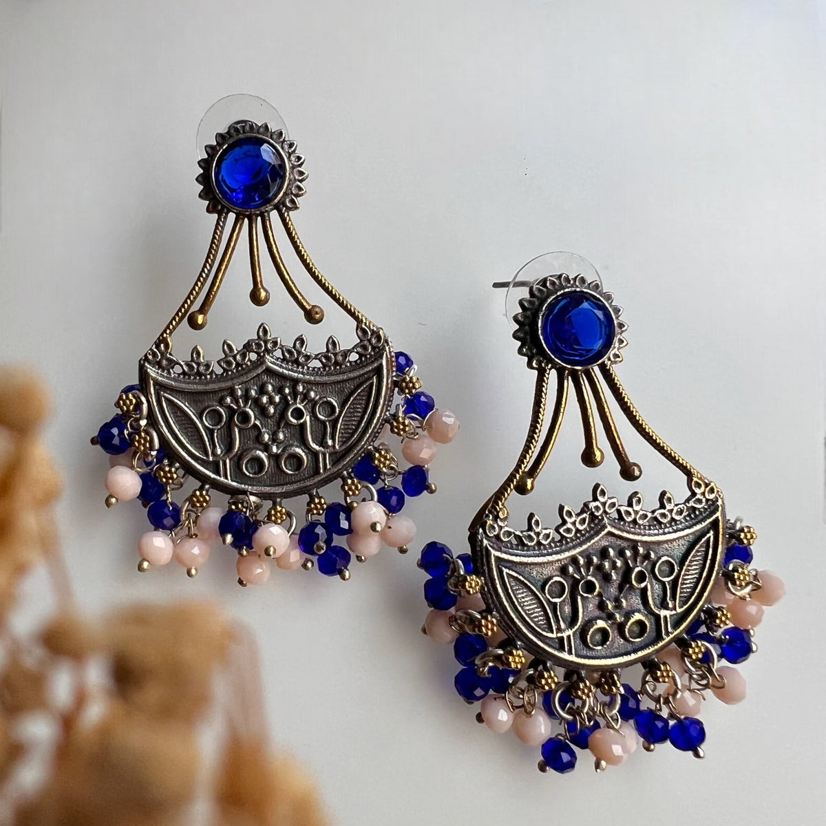 AGANYA SILVER LOOK ALIKE SEMI-HANDMADE EARRINGS ER302