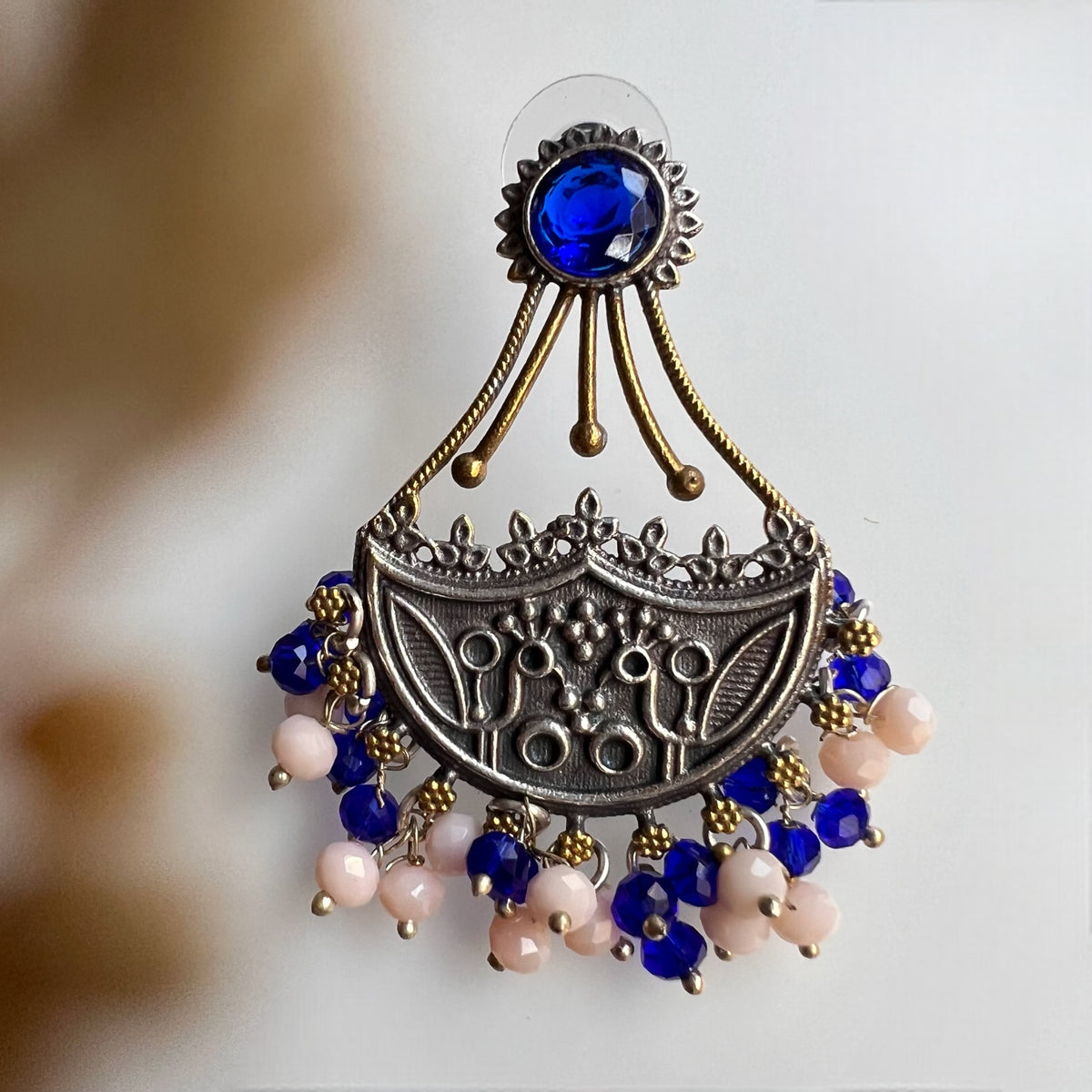 AGANYA SILVER LOOK ALIKE SEMI-HANDMADE EARRINGS ER302