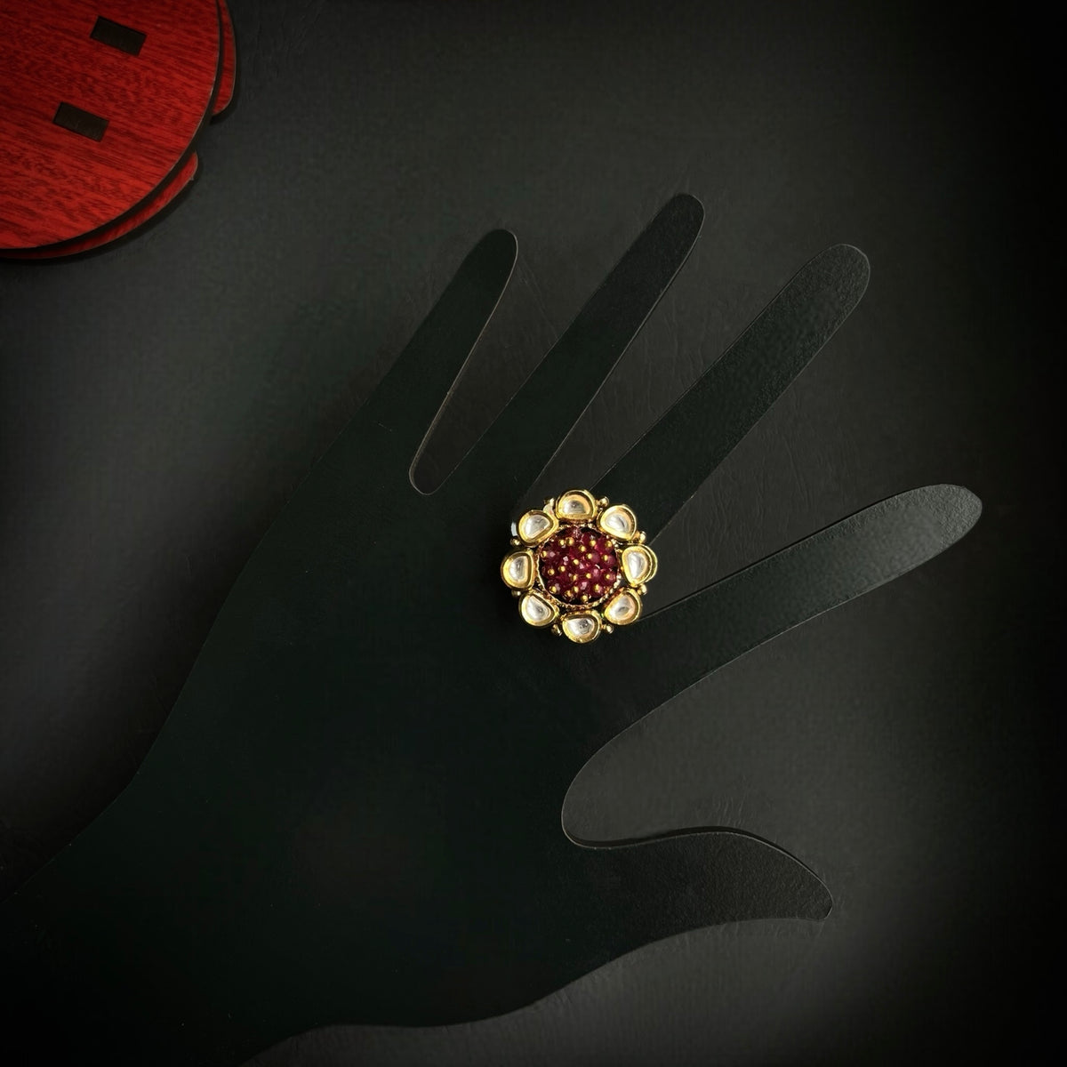 DIVARA GOLD TONED FINGER RING R67