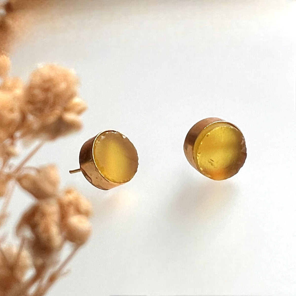 AZARI BIJOUX RAW STONE GOLD TONED HANDMADE CHOKER WITH EARRINGS CH427