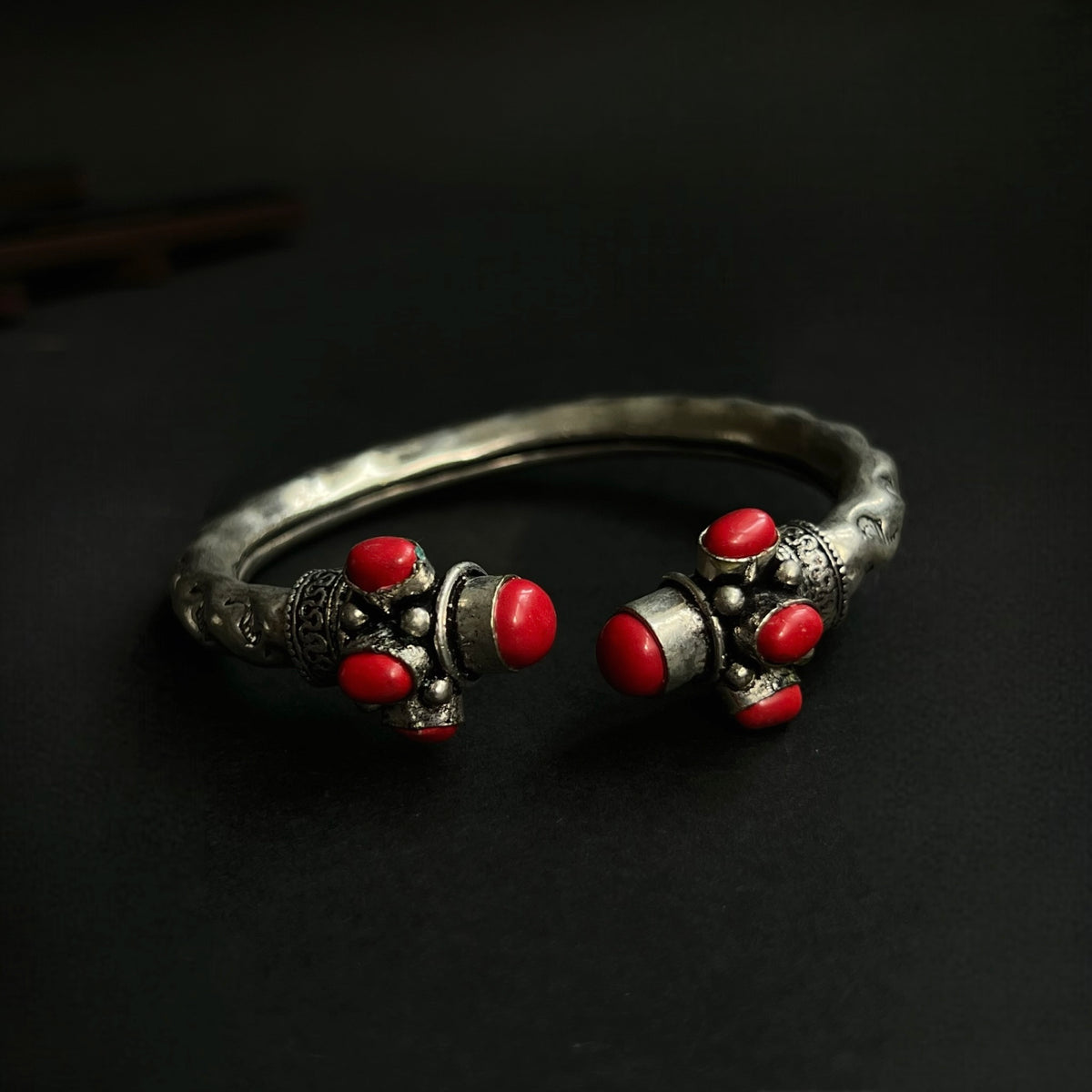 RANA BLACK POLISH HAND CUFFS/BRACELET/BANGLES/KADAS BR78