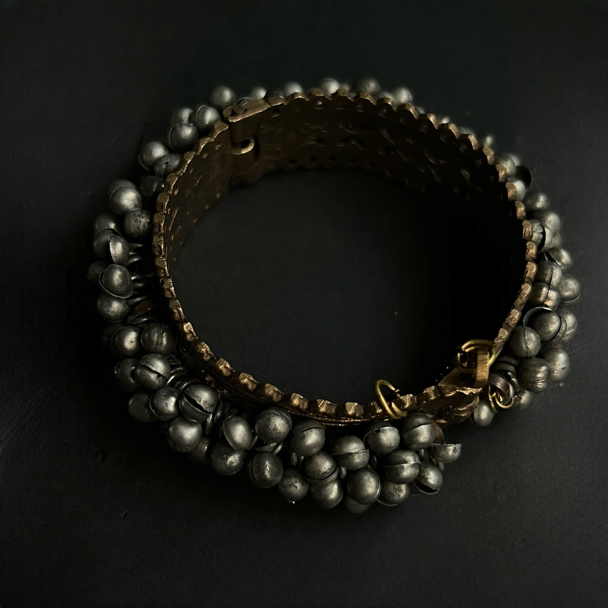 ELLA BLACK POLISH CLASSIC STNEHAND CAFFS BRACELETS BR83