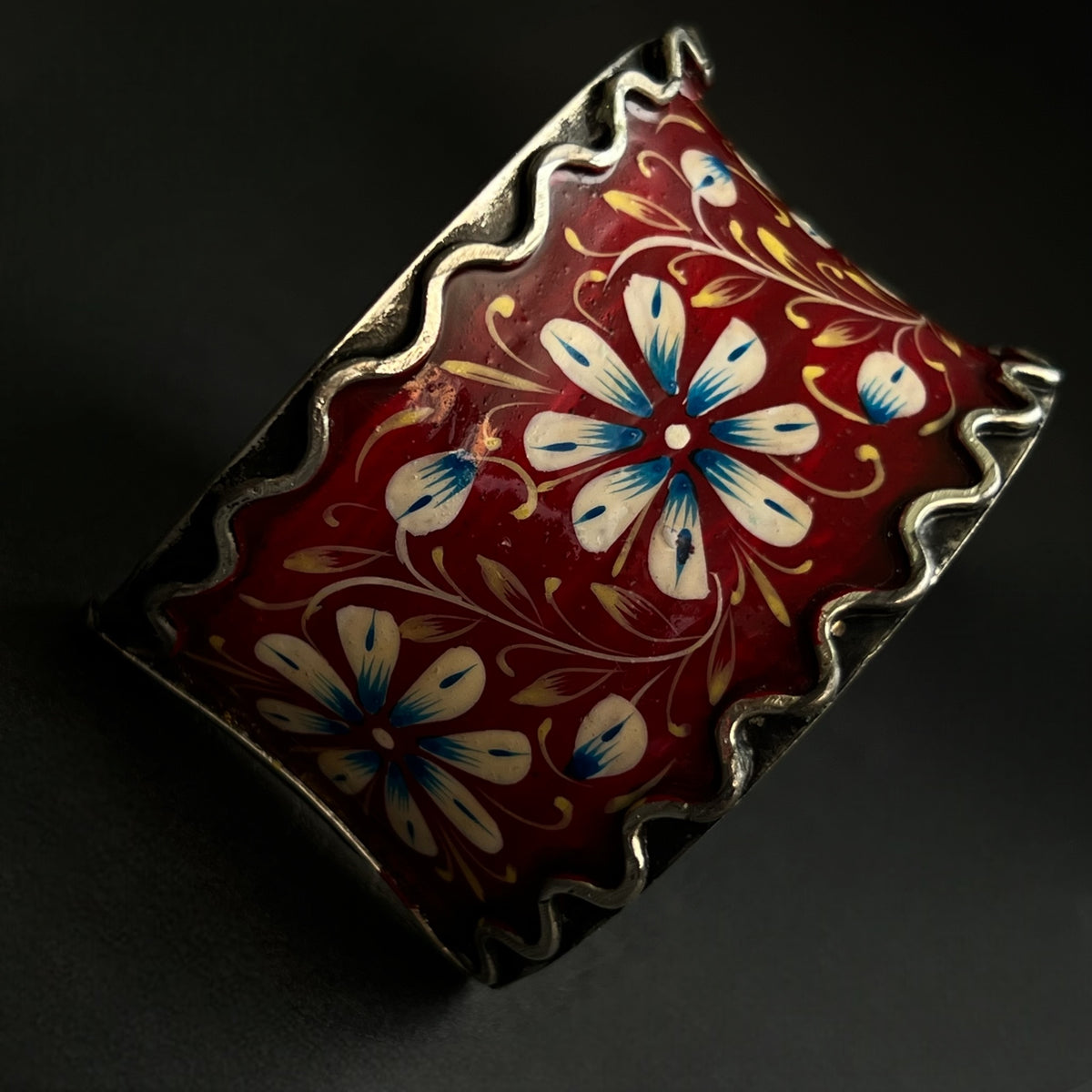 NITARA HAND HAMMERED AND HANDMADE HAND PAINTED ANTIQUE TONED CLASSIC HAND CUFF BR44