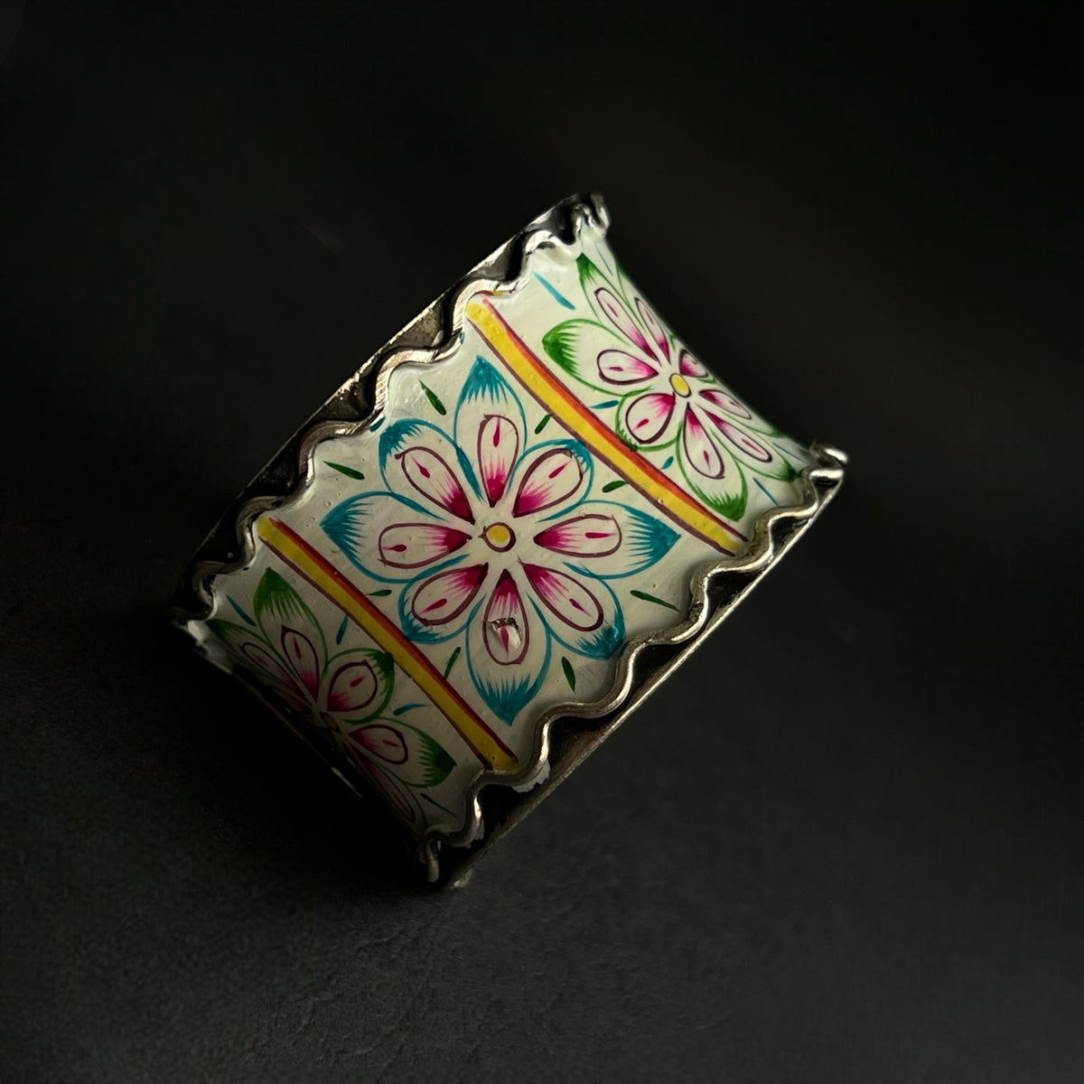 NITARA HAND HAMMERED AND HANDMADE HAND PAINTED ANTIQUE TONED CLASSIC HAND CUFF BR44