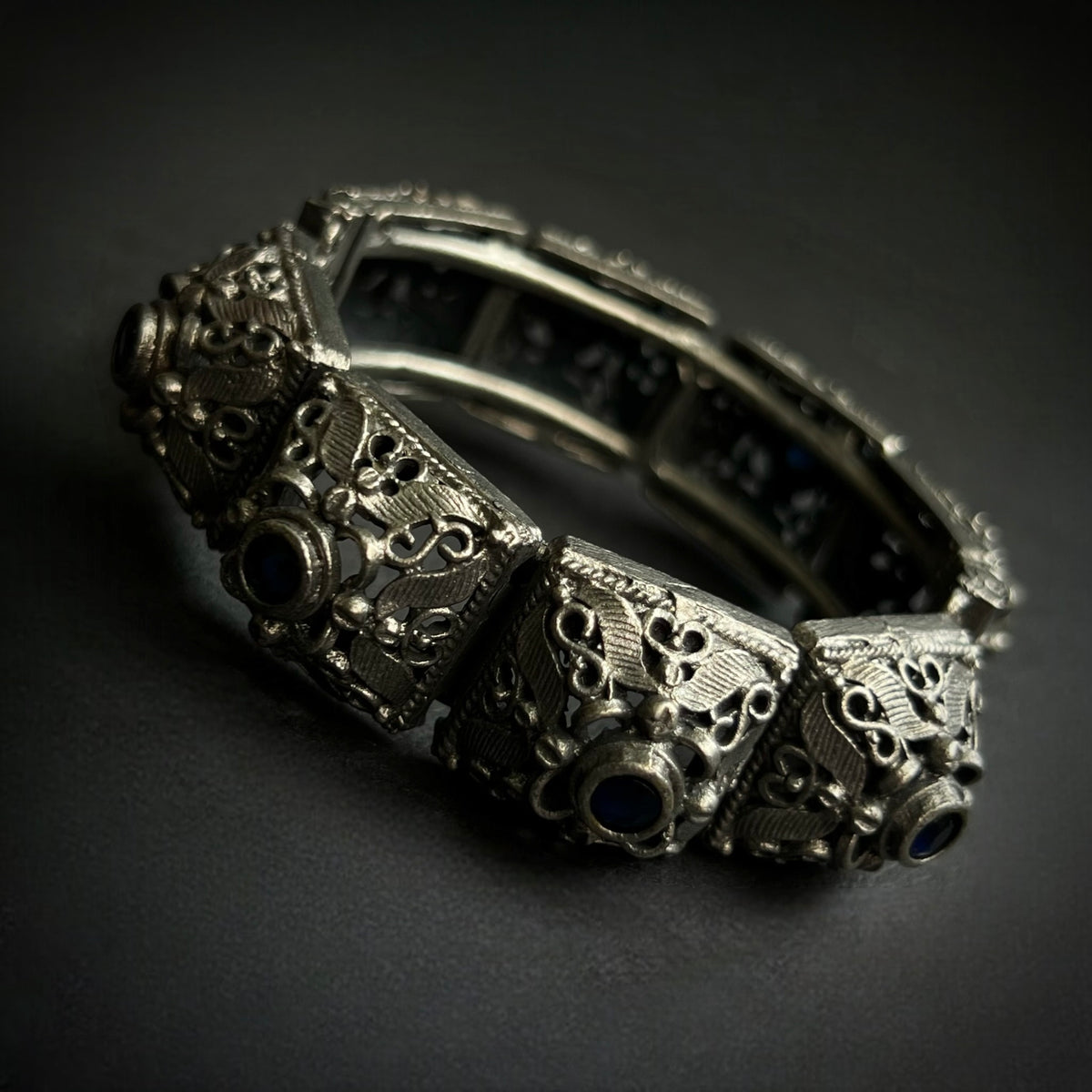 MITHUNA BLACK POLISH HAND CUFFS/BRACELET/BANGLES/KADAS BR79