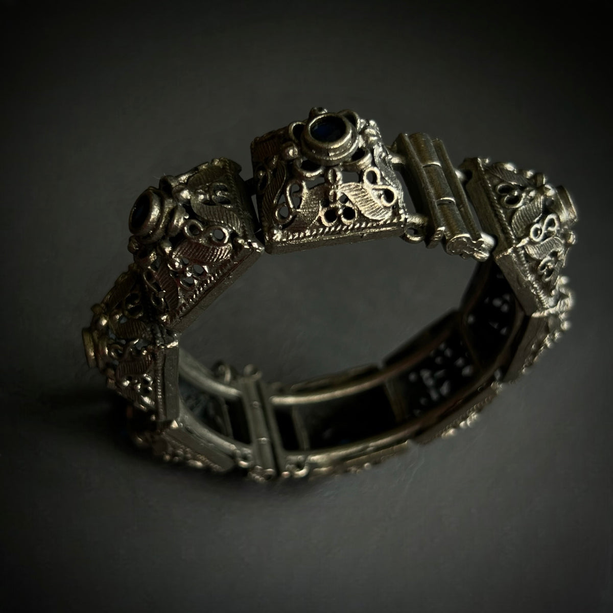 MITHUNA BLACK POLISH HAND CUFFS/BRACELET/BANGLES/KADAS BR79