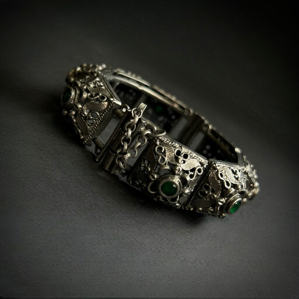 MITHUNA BLACK POLISH HAND CUFFS/BRACELET/BANGLES/KADAS BR79