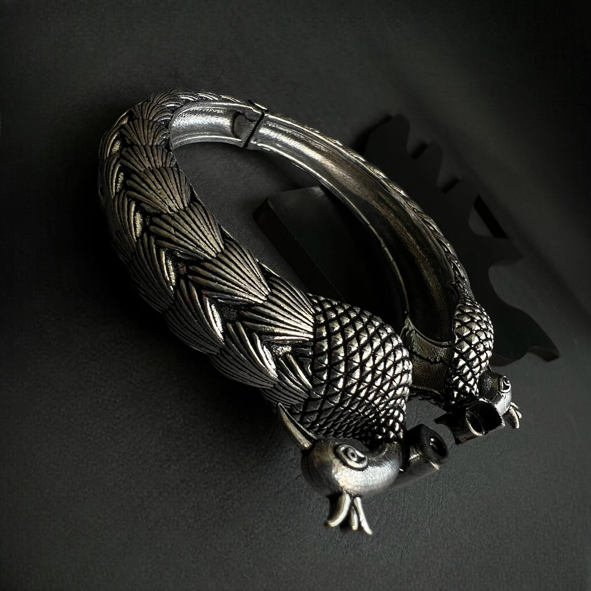 NIMISHA BLACK POLISH HAND CUFFS/BRACELET/BANGLES/KADAS BR76