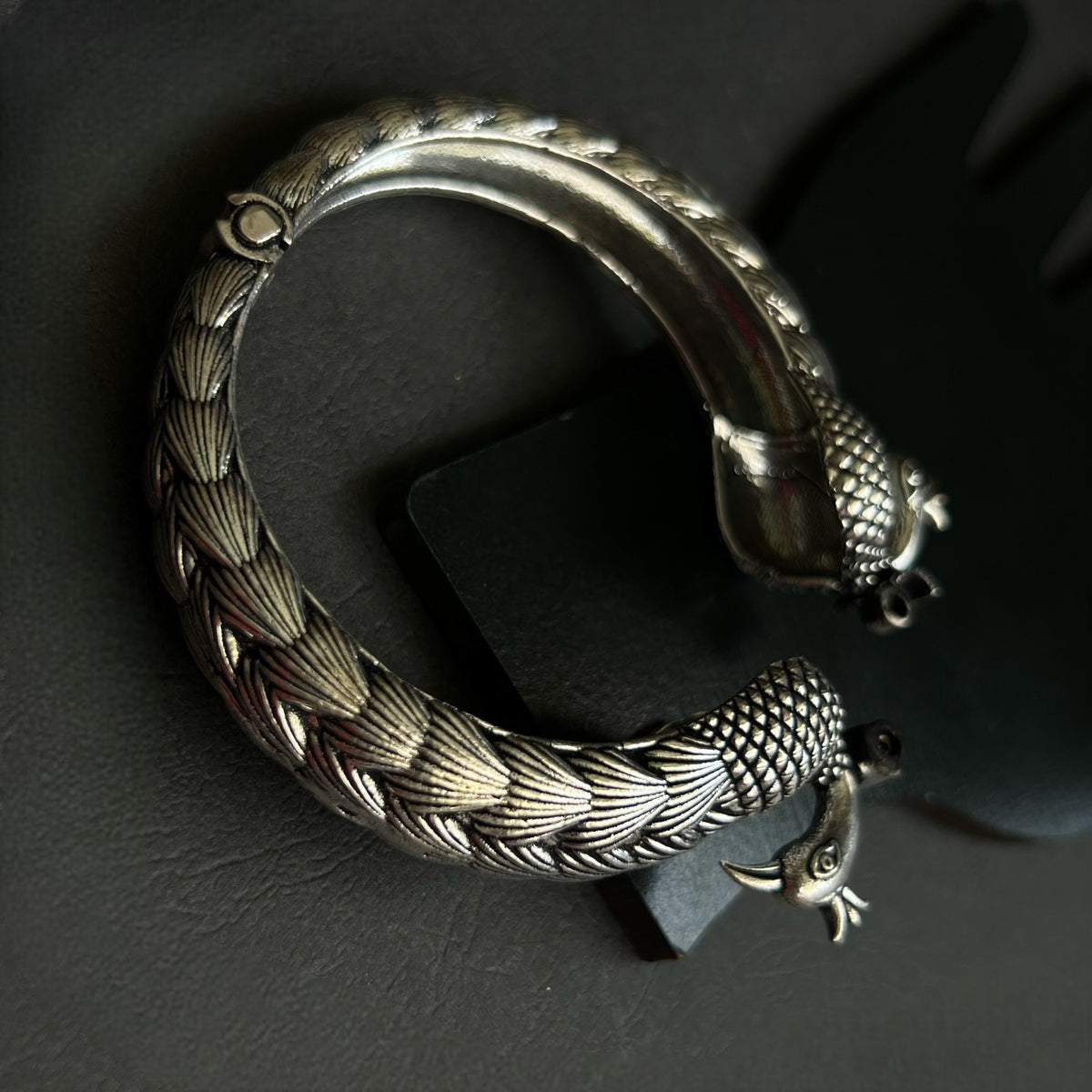 NIMISHA BLACK POLISH HAND CUFFS/BRACELET/BANGLES/KADAS BR76