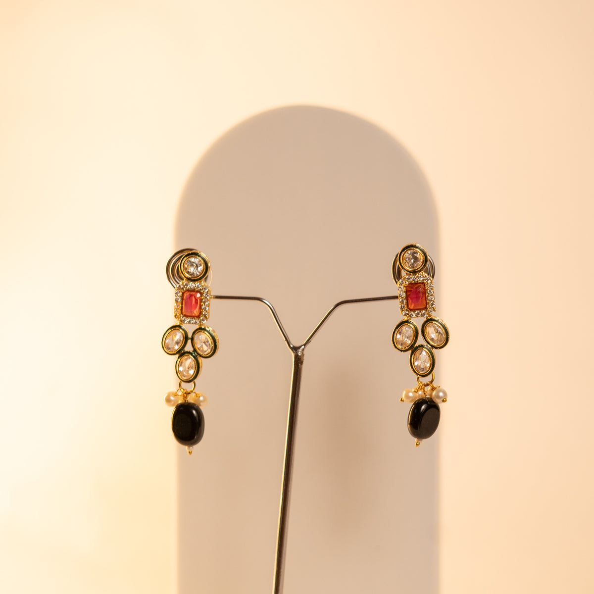 MAYILANJI CRYSTAL HANDMADE  MALA WITH EARRING ML09