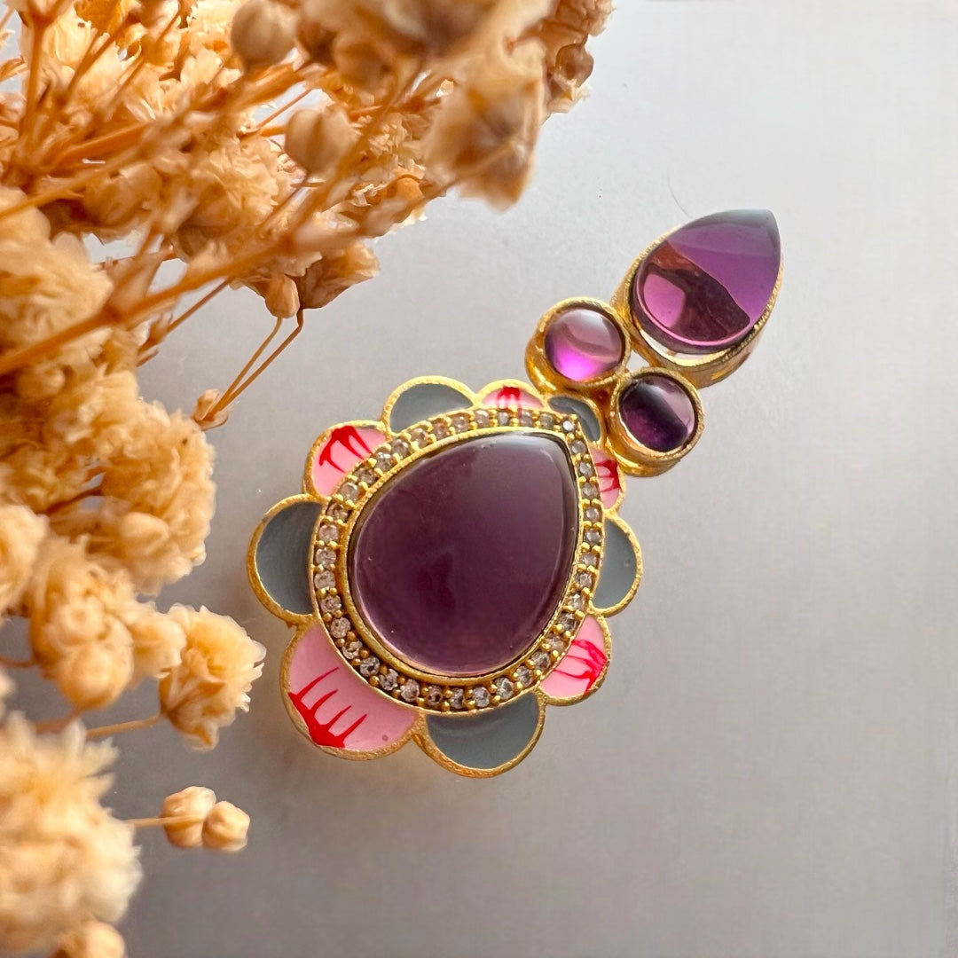 GENEVIEVE SEMI HANDMADE GOLD-TONED EARRING ER123