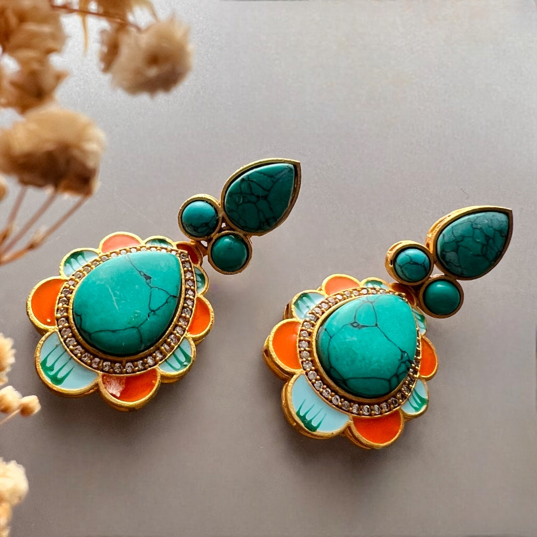 GENEVIEVE SEMI HANDMADE GOLD-TONED EARRING ER123