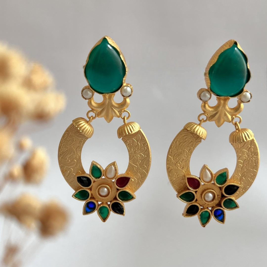 DIANA HANDMADE GOLD TONED EARRINGS- ER111