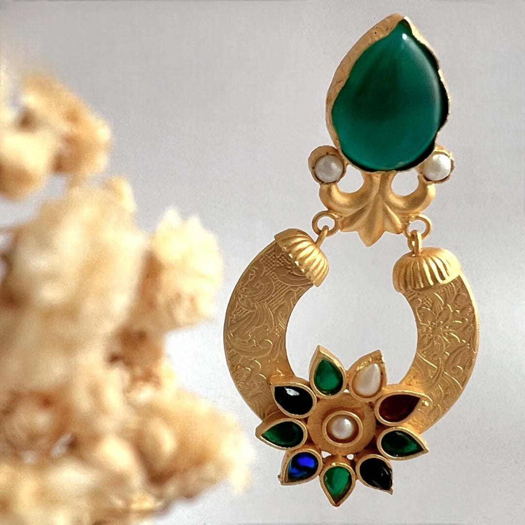 DIANA HANDMADE GOLD TONED EARRINGS- ER111