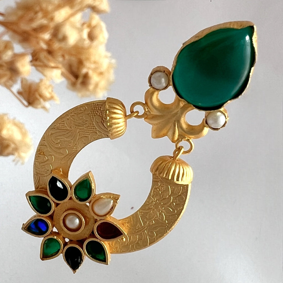 DIANA HANDMADE GOLD TONED EARRINGS- ER111