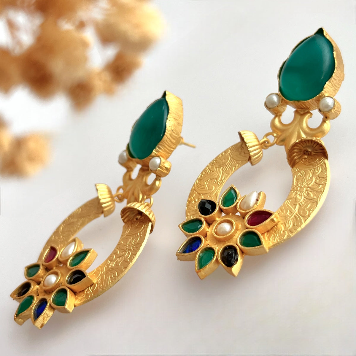 DIANA HANDMADE GOLD TONED EARRINGS- ER111