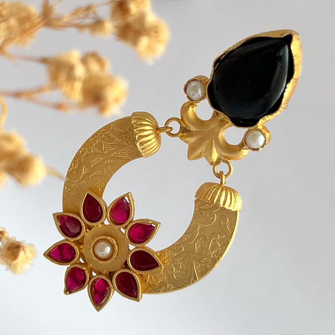 DIANA HANDMADE GOLD TONED EARRINGS- ER111